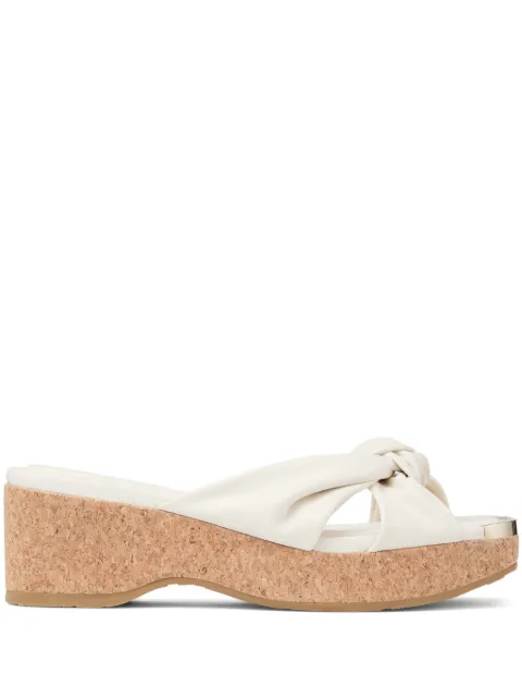 Jimmy Choo Avenue wedge 50 sandals Neutrals AVENUEWEDGE50NAP