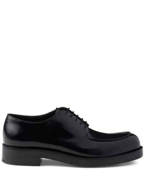 Prada brushed leather derby shoes Black 2EA166FX000055