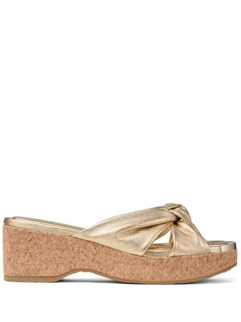 Jimmy Choo Avenue wedge 50 sandals Gold AVENUEWEDGE50MNA