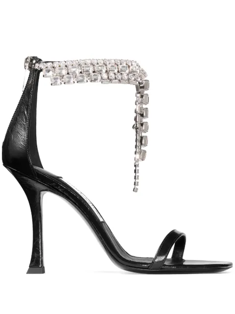 Jimmy Choo 100mm Verity sandals Black VERITYSANDAL100BYK