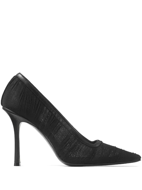 Jimmy Choo 100mm Lotta pumps Black LOTTA100IVW
