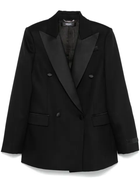 Versace satin-lapels blazer Black 10167081A12258