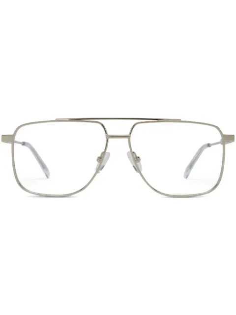 Alexander McQueen Eyewear oversize-frame glasses Silver AM0480O001