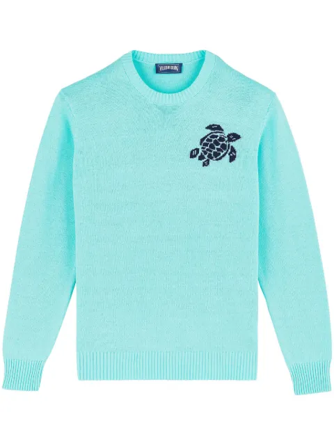 Vilebrequin embroidered-logo sweater Blue RAYB9006