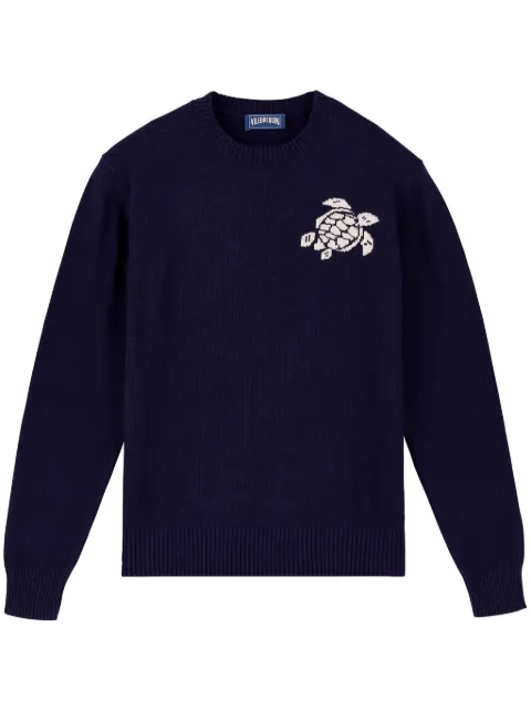 Vilebrequin embroidered-logo sweater Blue RAYB9006
