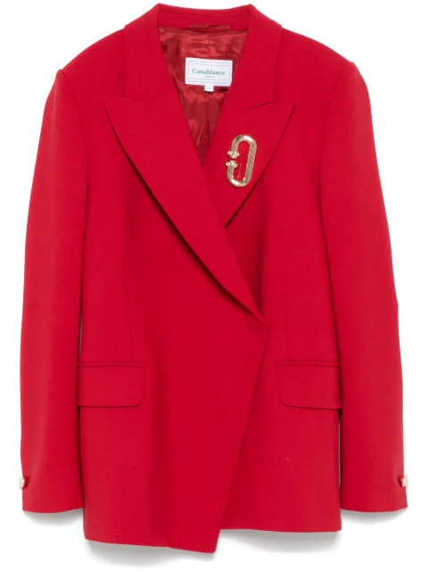 Casablanca asymmetric double-breasted blazer Red WF24JK30701