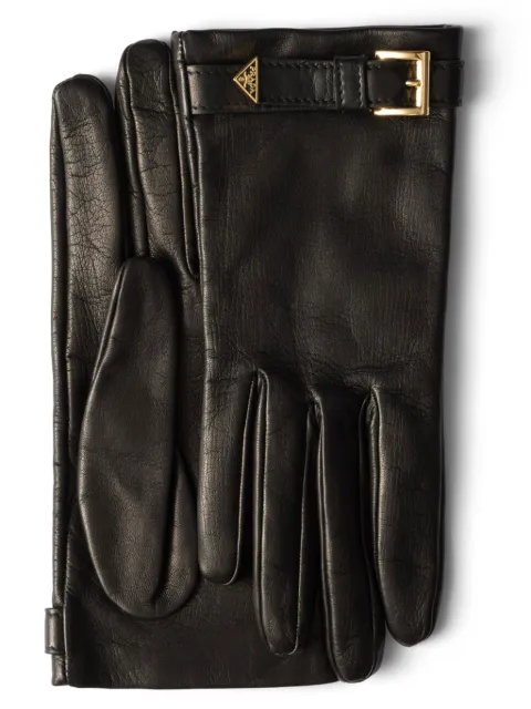 Prada leather gloves Black 1GG228038