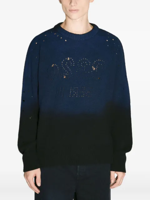 032c dip-dye cut-out sweater Black F24URK1512050