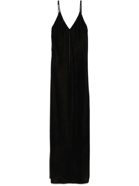Blanca Vita velvet long dress Grey ANCONA9924