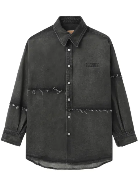 MM6 Maison Margiela numbers-embroidered shirt Grey S62AN0134S30848