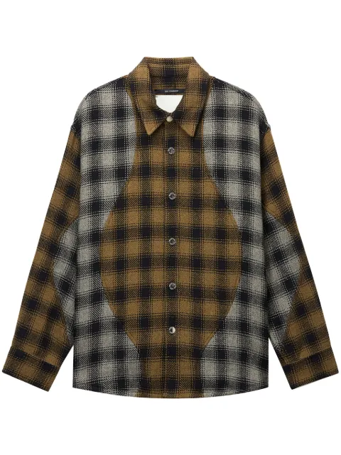 Song For The Mute tartan-pattern shirt Black 242MJK111CMFYGRY