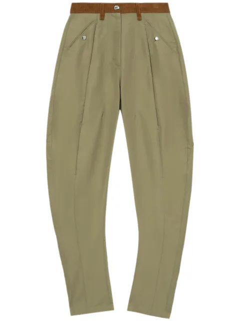 Kiko Kostadinov pleat-detailing tapered trousers Green KKWAW24T027