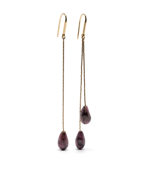 ISABEL MARANT stone-pendant dangle earrings Gold BL0159FAB3B07B