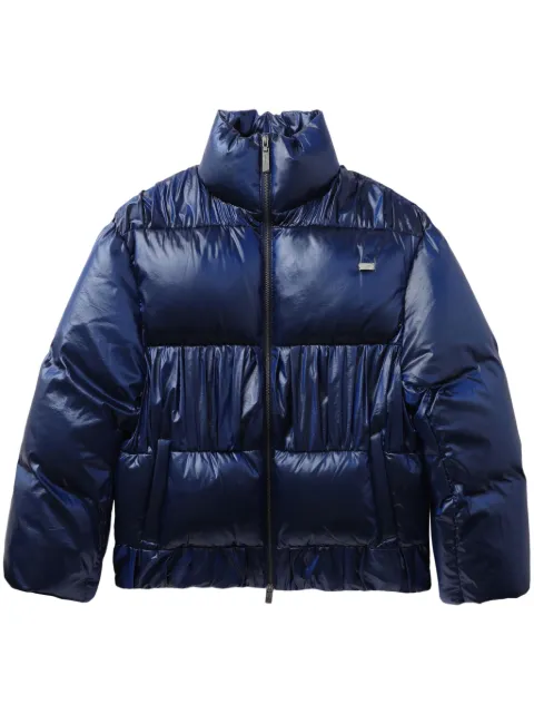 Ader Error high-neck puffer jacket Blue BN01FWDW0101BL