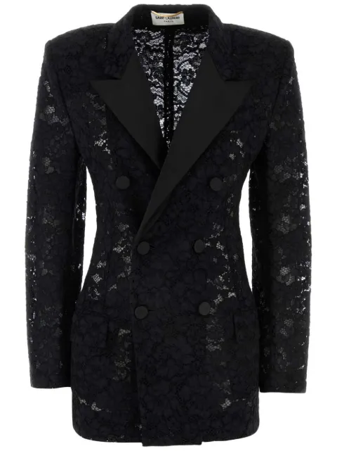 Saint Laurent double-breasted tuxedo jacket Black 802140Y9I52