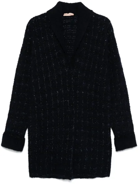 TWINSET check-pattern cardi-coat Blue 242TT3581