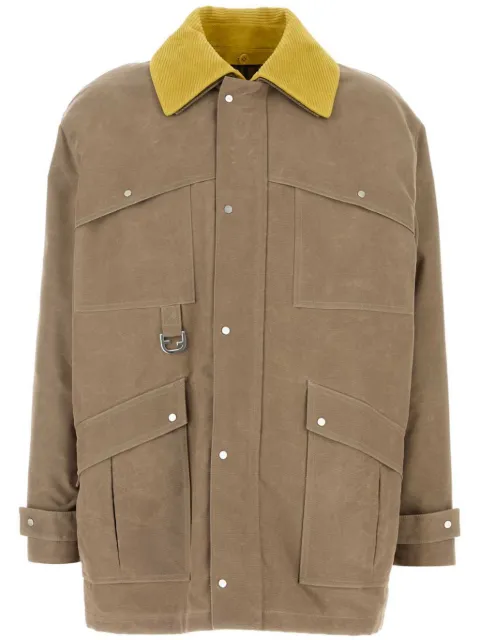 FENDI d-ring detailing jacket Neutrals FW1329ASC3