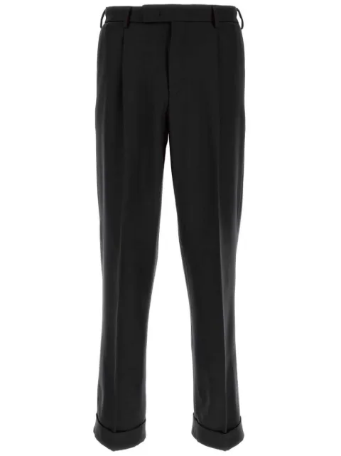 PT Torino pleat-detail trousers Black COASX5ZA0FWDSD52