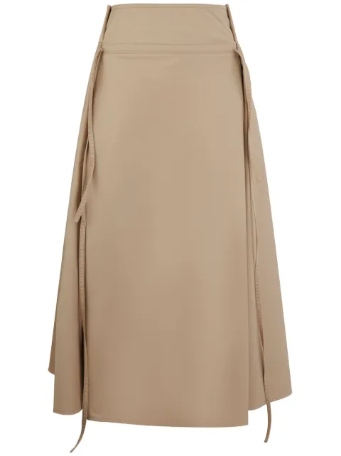Ports 1961 Stylish Ribbon midi skirt Neutrals PW424XXL21FCOU279