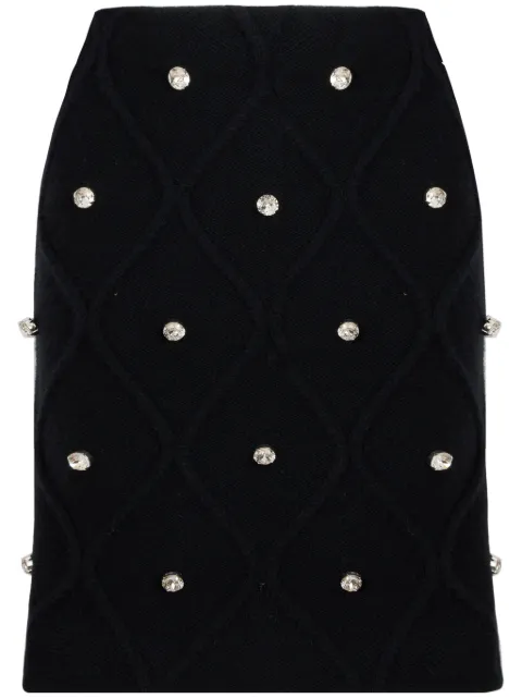 Ports 1961 Alpine-Inspired crystal knit skirt Black PW424KFX09YWVU017