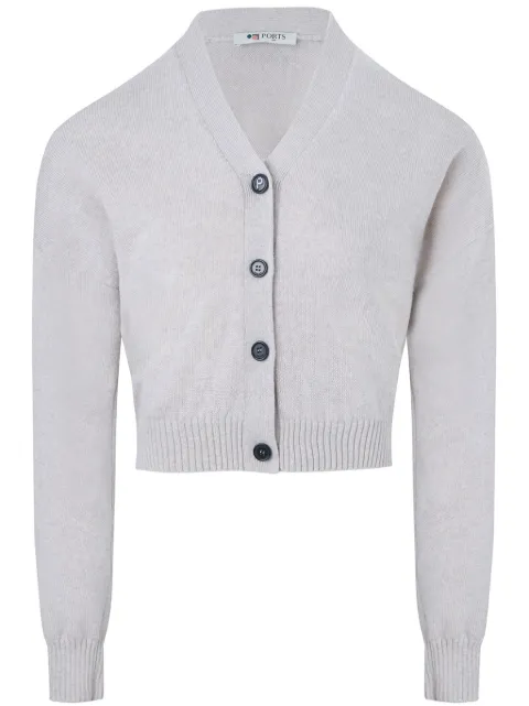 Ports 1961 cropped cardigan Grey PW424KFN03YWVU005