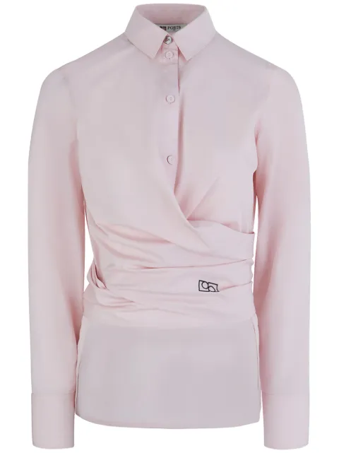 Ports 1961 wrap cotton shirt Pink PW424HLS06FCOU153