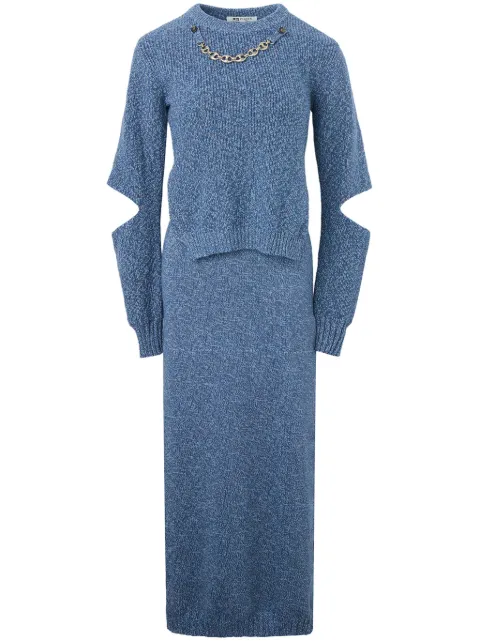 Ports 1961 cut-out knitted dress Blue PW424KFD02YWVM602
