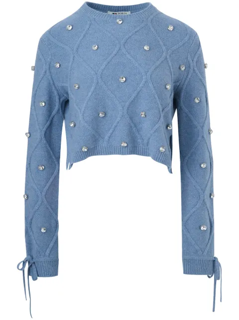 Ports 1961 crystal-embellished jumper Blue PW424KFC07YWVU017