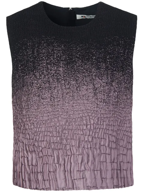 Ports 1961 gradient-effect textured top Black PW424HSS01FWOX100