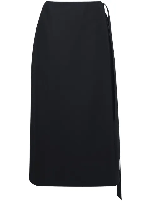 Ports 1961 wool-silk midi skirt Black PW424XXL22FWOU087