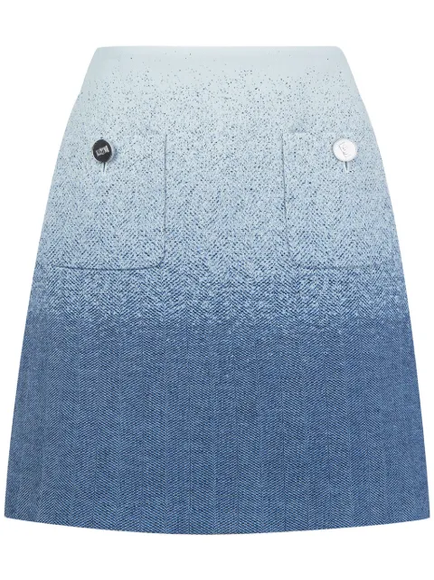 Ports 1961 gradient-effect A-line skirt Blue PW424XXM03FWVH800