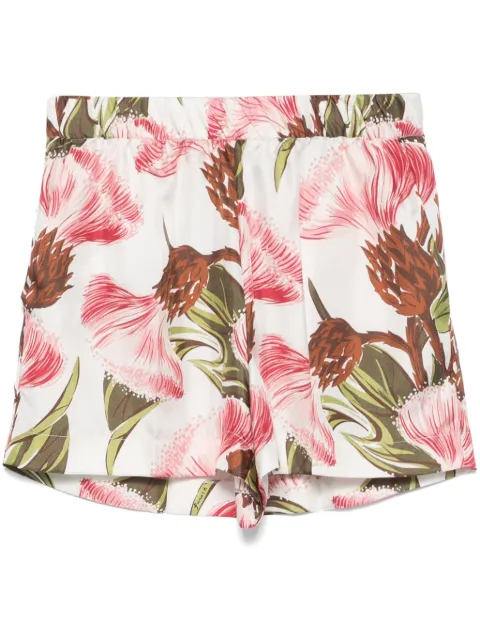 P.A.R.O.S.H. floral-print shorts White D210160SUBURB