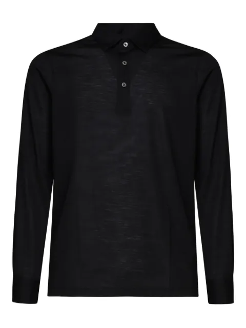 Giuliano Galiano long-sleeved polo shirt Black 6800160108