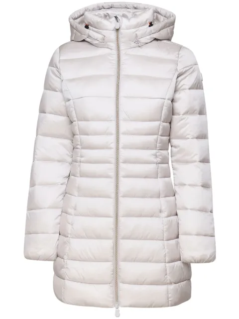 Save The Duck logo-patch padded coat Neutrals D47300WIRIS1940019