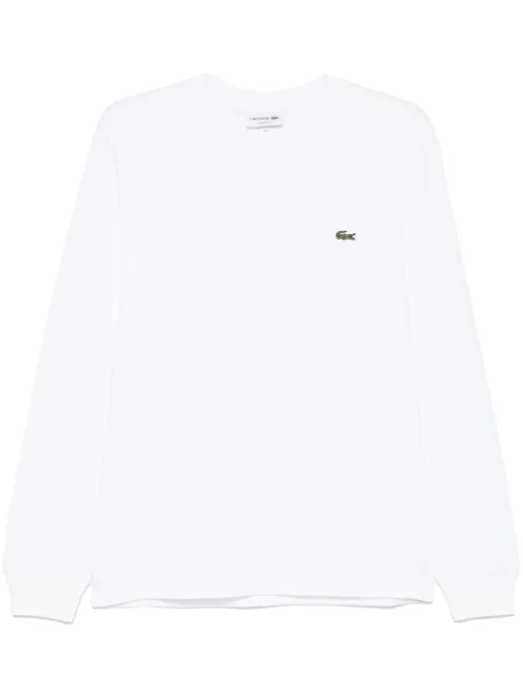 Lacoste logo-patch long-sleeve T-shirt White TH7307