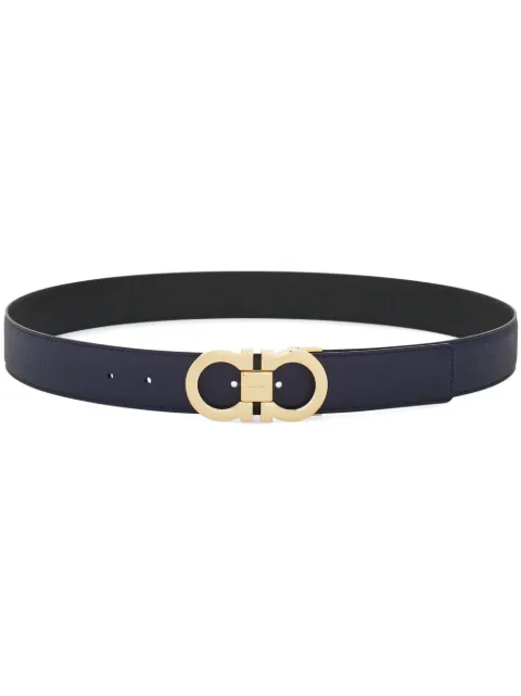 Ferragamo reversible and adjustable Gancini belt Blue 780164