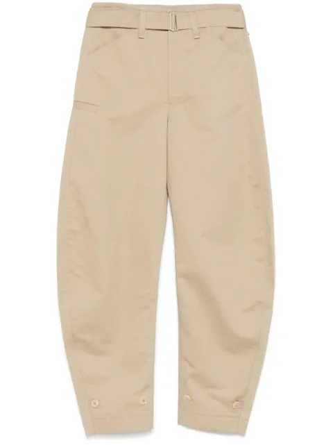 LEMAIRE belted tapered trousers Neutrals PA1159LF1309