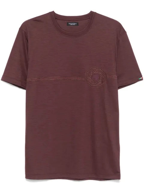 Stefano Ricci logo-embroidered T-shirt Purple MNH4303590WVR024