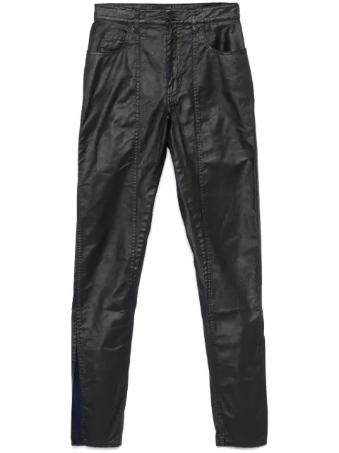 Mugler coated-finish trousers Blue 24WPA0445286