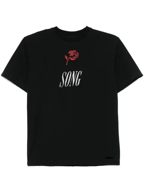 Song For The Mute Song T-shirt Black 242WTS021P3DRPEBLK