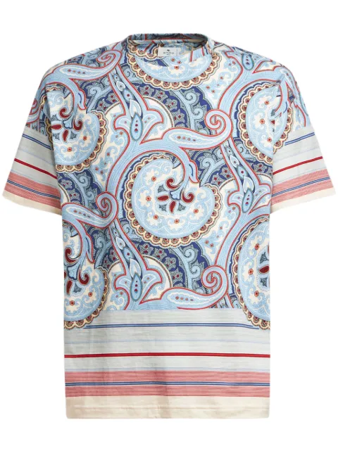 ETRO paisley-print T-shirt Blue MRMA0022AJ277