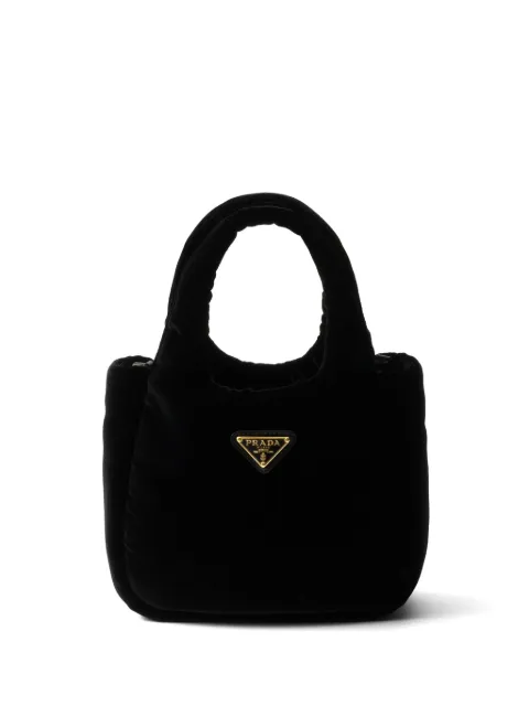 Prada mini padded velvet mini bag Black 1BA410VOOO2C7P