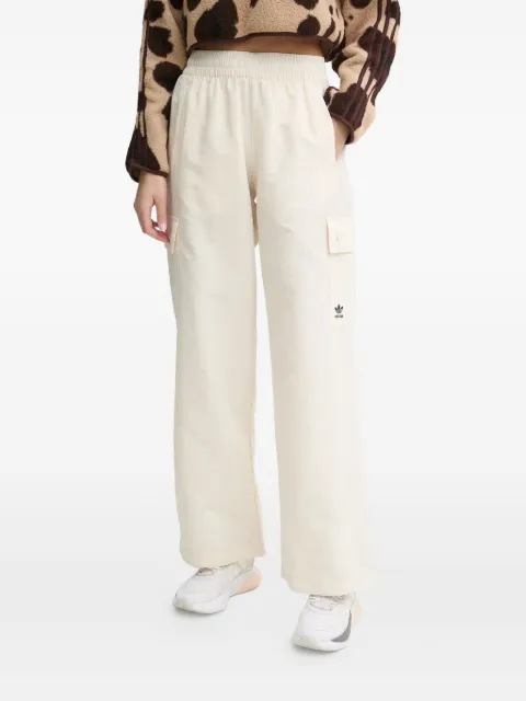 adidas logo-embroidered cargo trousers Neutrals IX9970