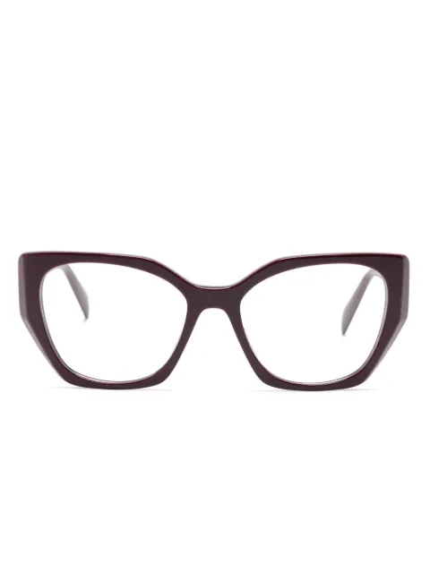 Prada Eyewear geometric-frame glasses Red PR18WV