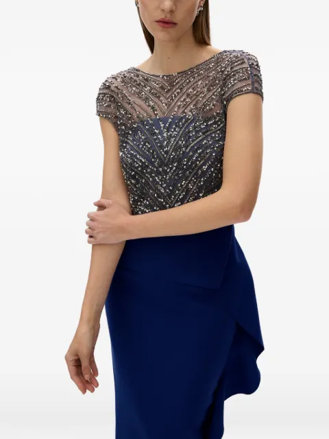 Rachel Gilbert sequin-embellished ruffled maxi dress Blue 20SSRG60769MID