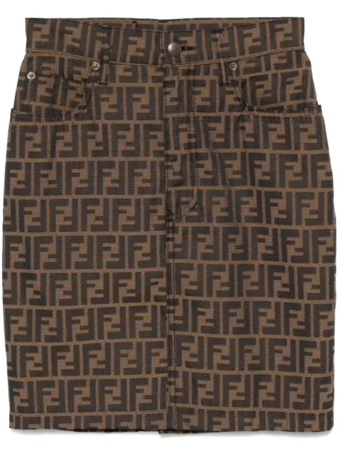 Fendi Pre-Owned 1990-2000s Zucca skirt Brown 7030