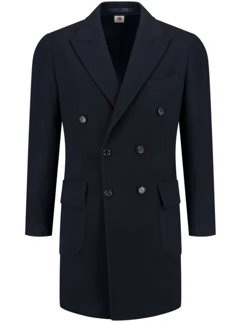 Borrelli Milano double-breasted coat Blue C177066