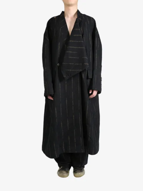 Ziggy Chen asymmetric design coat Black 0M2431111