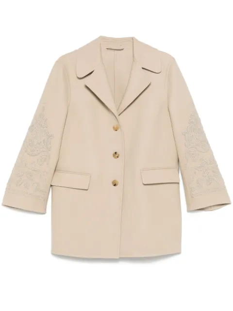 Ermanno Scervino floral-embroidered coat Neutrals D456D303RHNG