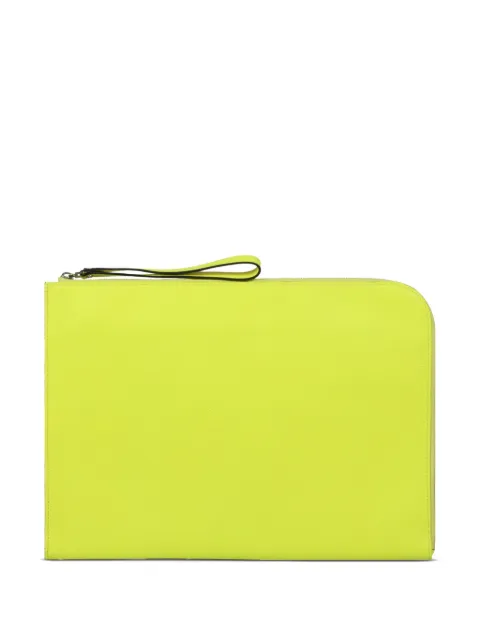 Valextra zip-up clutch bag Yellow V6A71028000